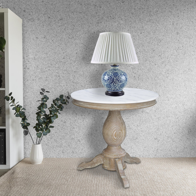 One Allium Way® Quitman 25'' Tall Pedestal End Table & Reviews Wayfair